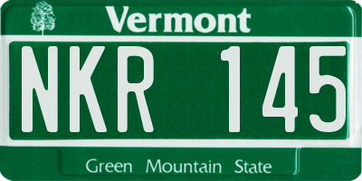VT license plate NKR145