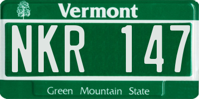 VT license plate NKR147