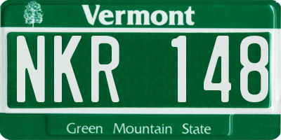 VT license plate NKR148