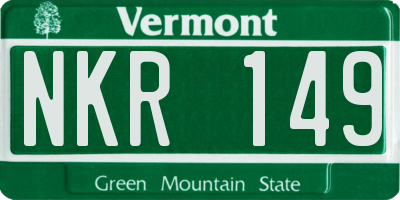 VT license plate NKR149