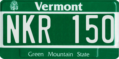 VT license plate NKR150