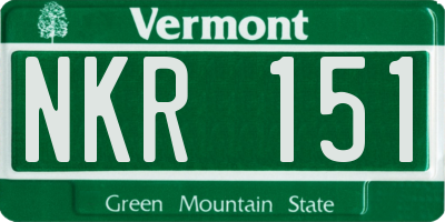 VT license plate NKR151