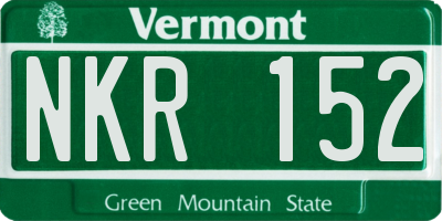 VT license plate NKR152
