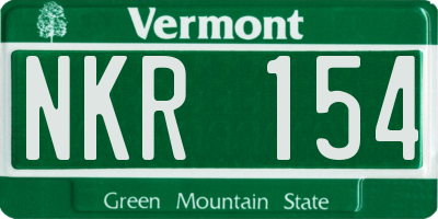 VT license plate NKR154