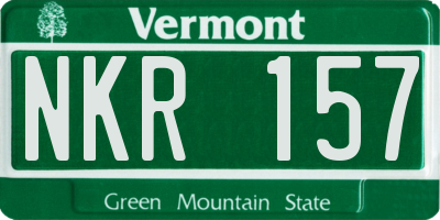 VT license plate NKR157