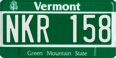 VT license plate NKR158