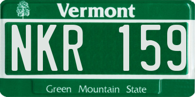 VT license plate NKR159