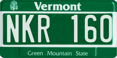 VT license plate NKR160