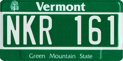 VT license plate NKR161