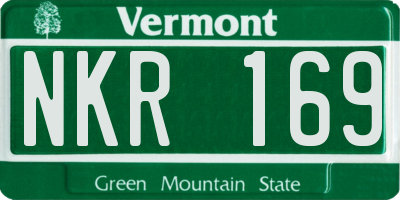 VT license plate NKR169