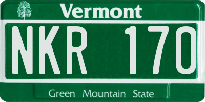 VT license plate NKR170