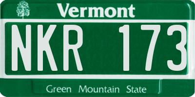 VT license plate NKR173