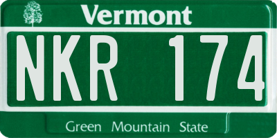 VT license plate NKR174