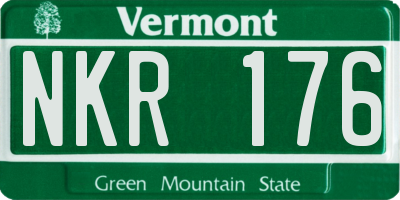 VT license plate NKR176