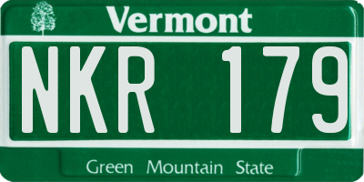 VT license plate NKR179
