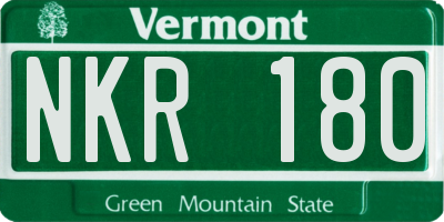 VT license plate NKR180