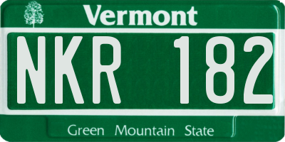 VT license plate NKR182