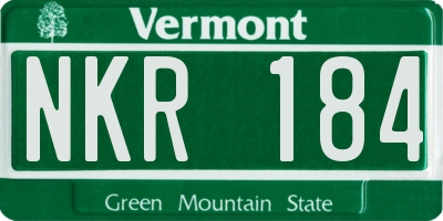 VT license plate NKR184