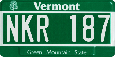 VT license plate NKR187