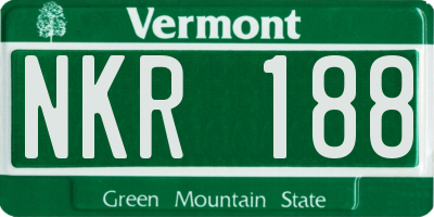 VT license plate NKR188