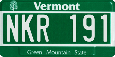 VT license plate NKR191