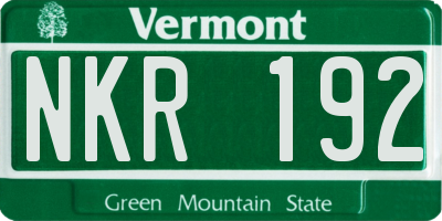 VT license plate NKR192