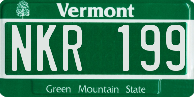 VT license plate NKR199