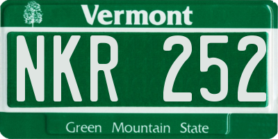 VT license plate NKR252