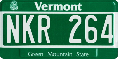 VT license plate NKR264