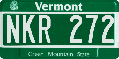 VT license plate NKR272