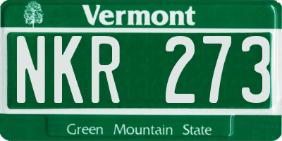 VT license plate NKR273