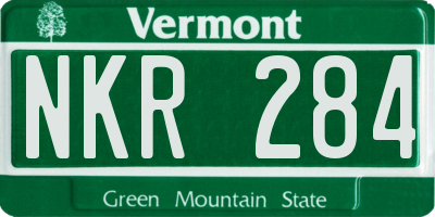 VT license plate NKR284