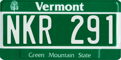 VT license plate NKR291