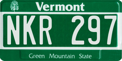 VT license plate NKR297