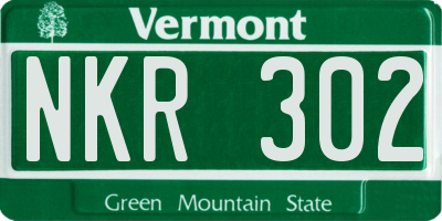 VT license plate NKR302