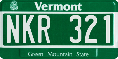 VT license plate NKR321