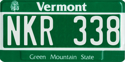 VT license plate NKR338