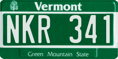 VT license plate NKR341