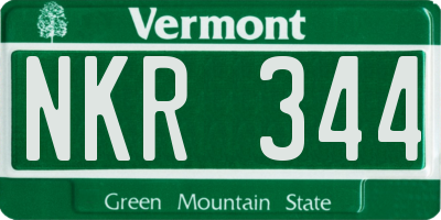 VT license plate NKR344