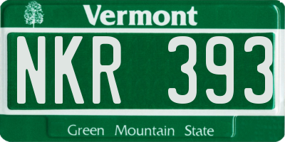 VT license plate NKR393