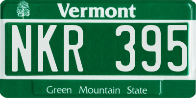 VT license plate NKR395