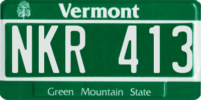 VT license plate NKR413