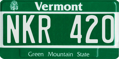 VT license plate NKR420