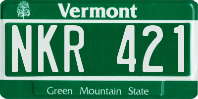 VT license plate NKR421