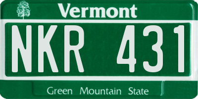 VT license plate NKR431