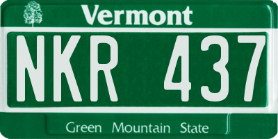 VT license plate NKR437