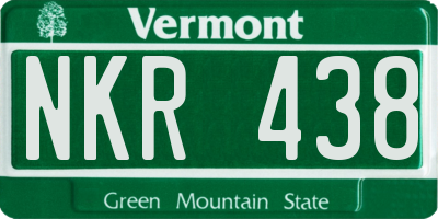 VT license plate NKR438