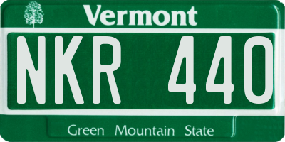 VT license plate NKR440