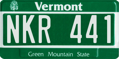 VT license plate NKR441