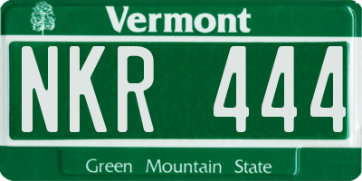 VT license plate NKR444